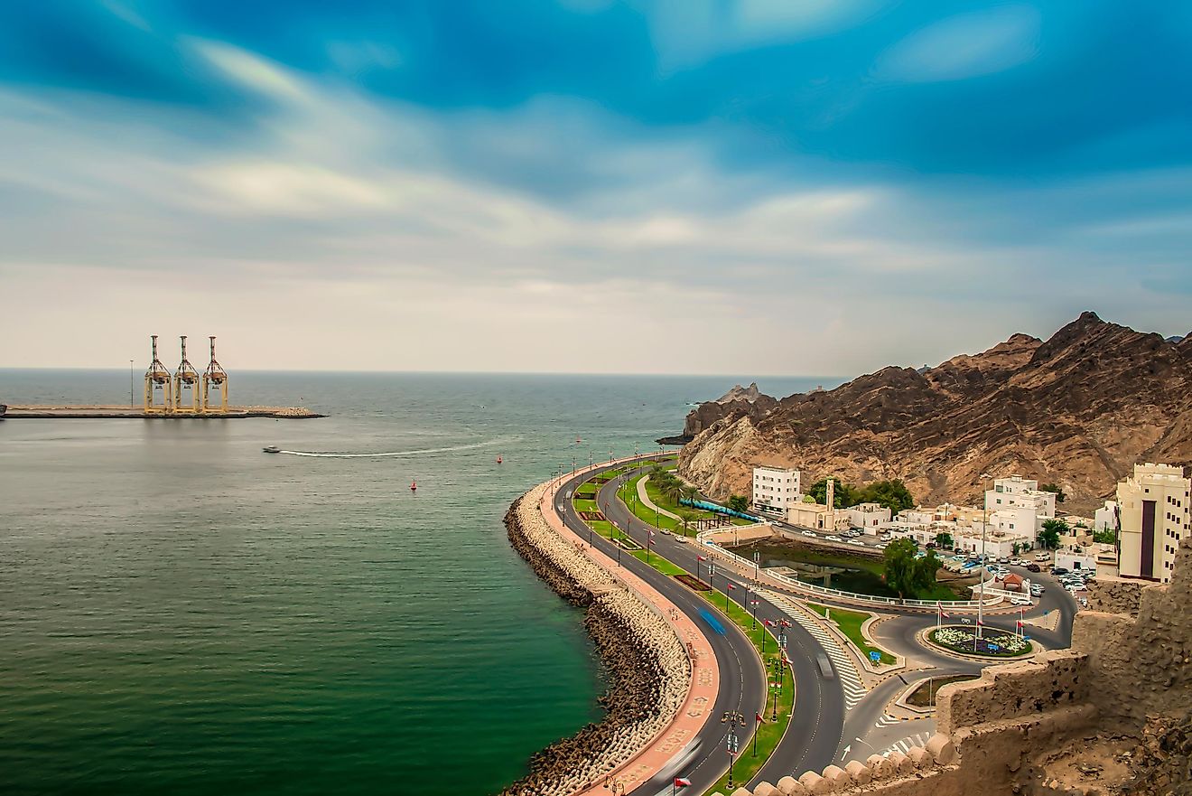 Muttrah Corniche on the Gulf of Oman, Muscat, Oman.