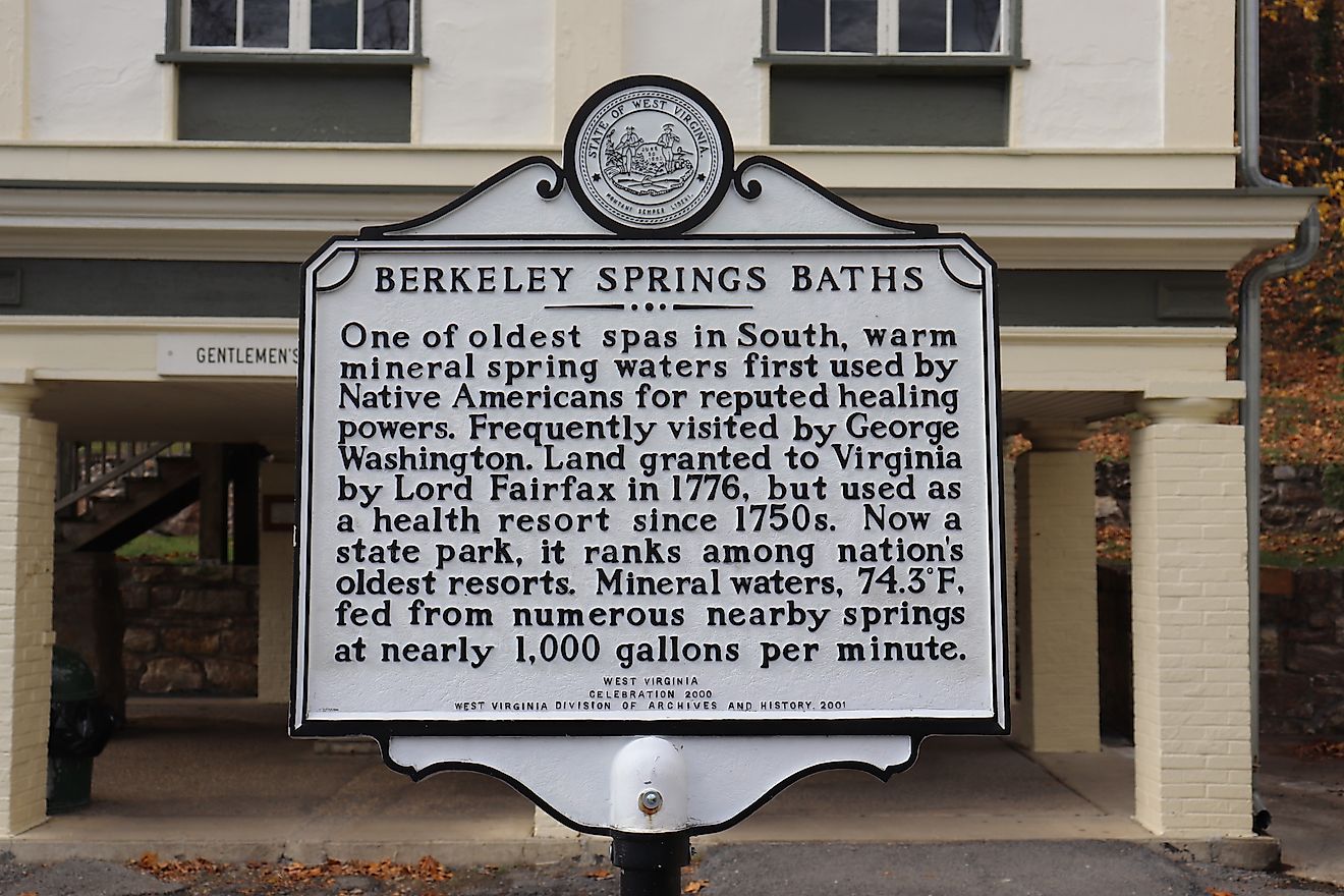 Berkeley Springs Baths in West Virginia. Editorial credit: Alejandro Guzmani / Shutterstock.com
