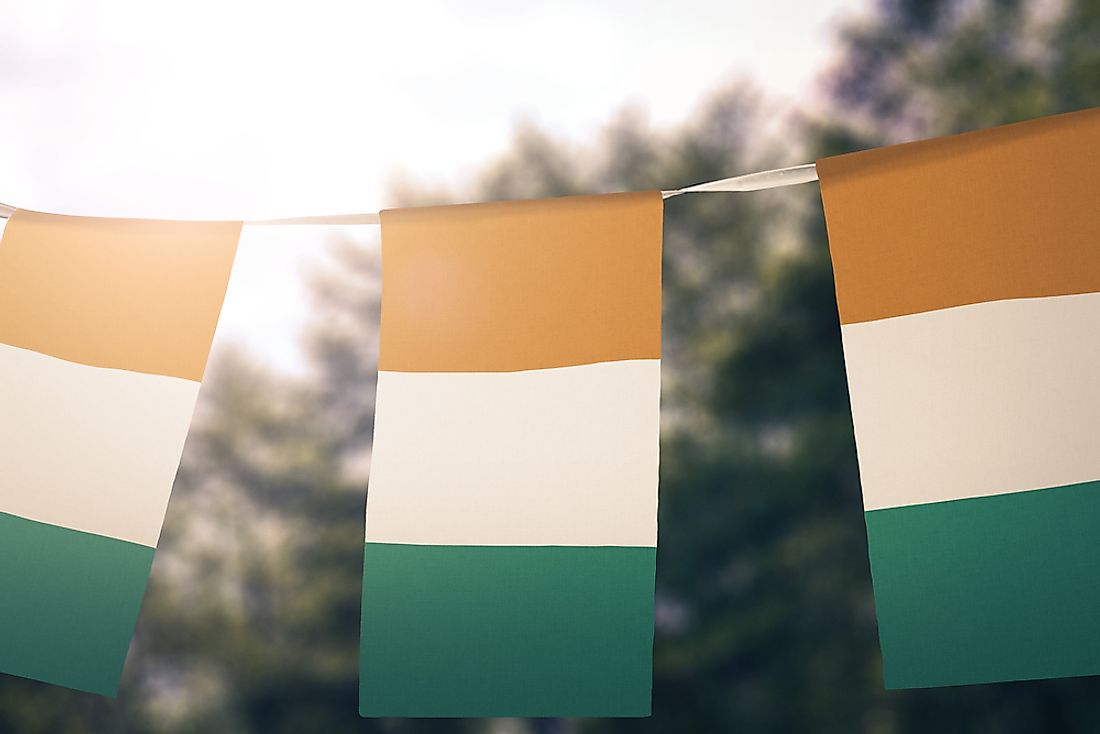 Flag of the Ivory Coast. 