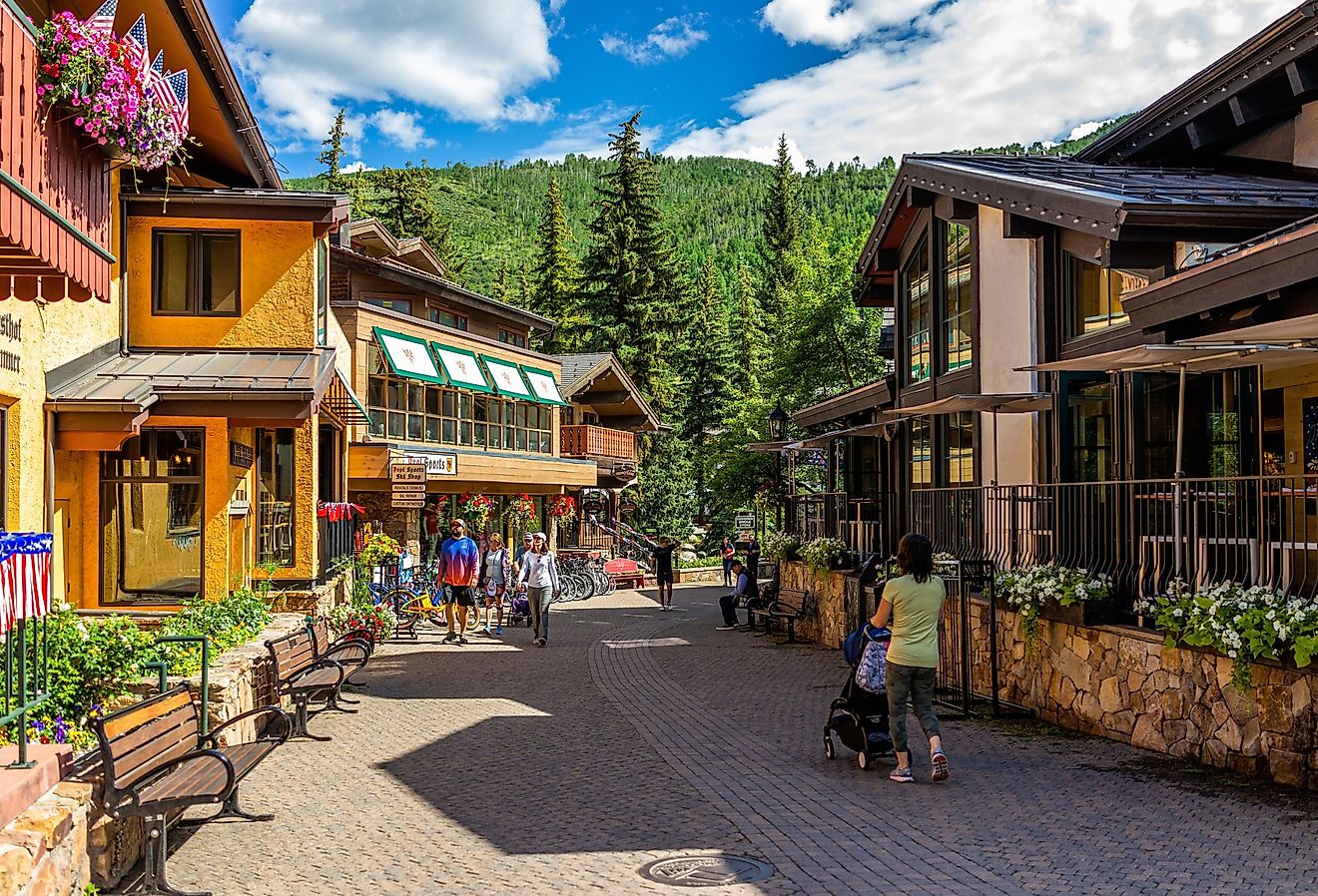 Shops in beautiful Vail, Colorado. Editorial credit: Kristi Blokhin / Shutterstock.com