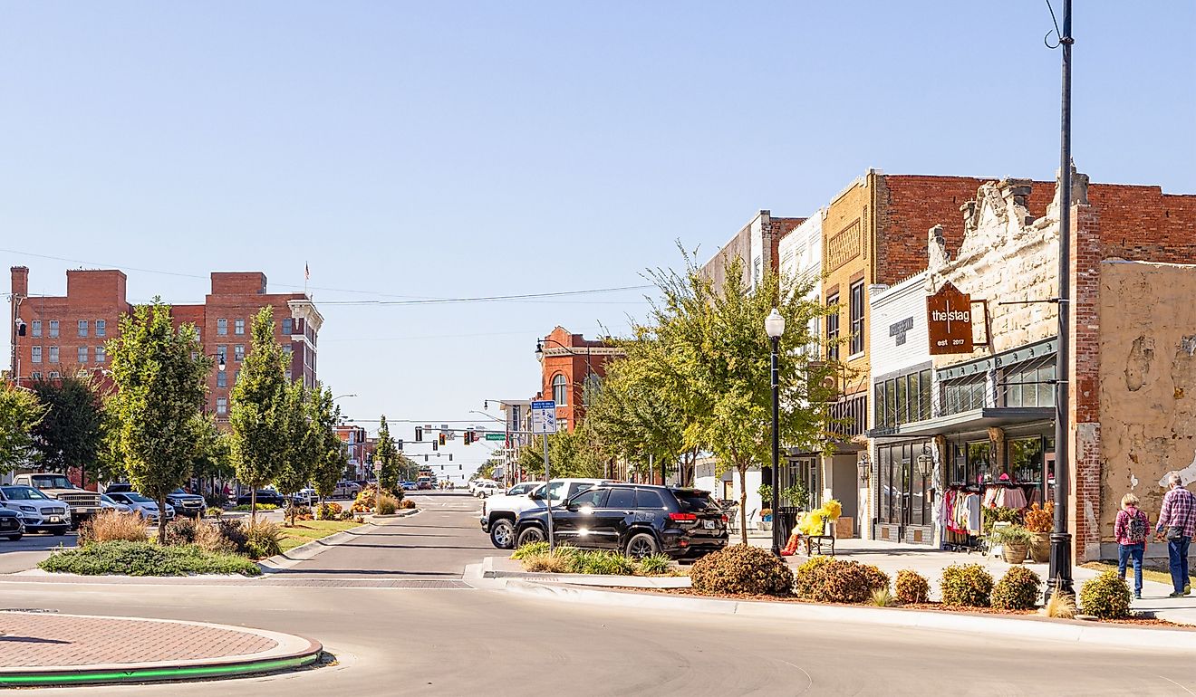 Ardmore, Oklahoma: The old business district on Main Street. Editorial credit: Roberto Galan / Shutterstock.com