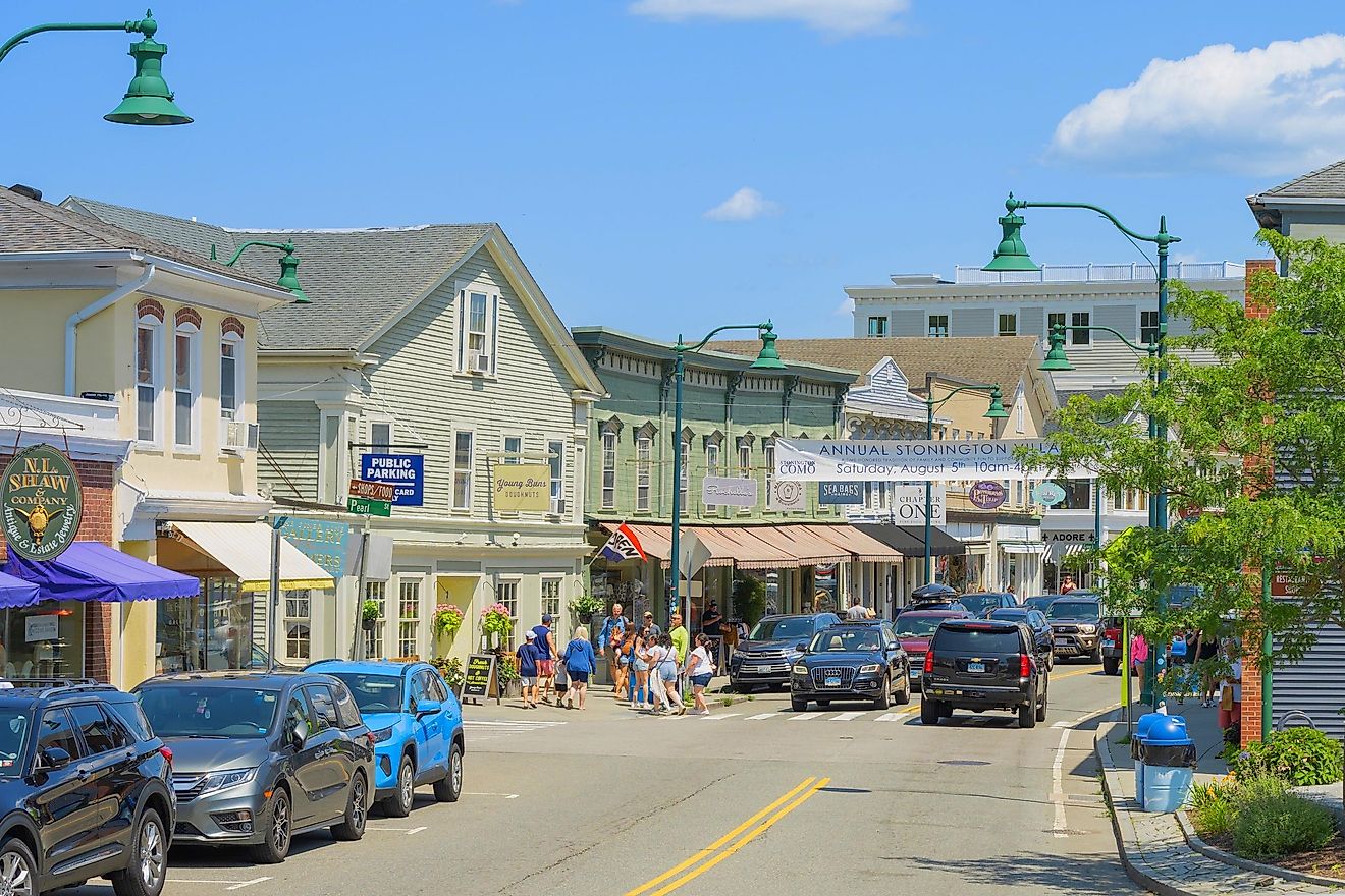 Street view in Mystic, Connecticut