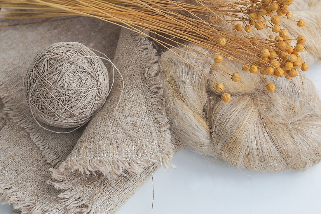 The flax plant produces a fibre known as linen. 