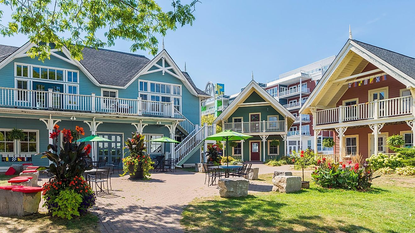 Colorful buildings in Gananoque. Ontario. Editorial credit: JossK / Shutterstock.com