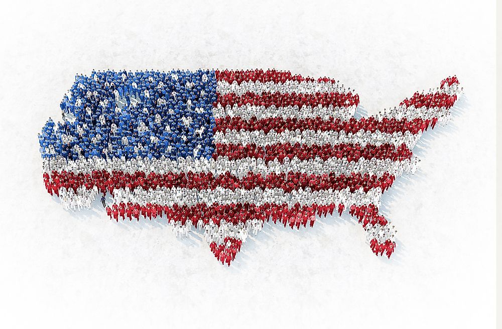 The census attempted to count the number of people within each state.