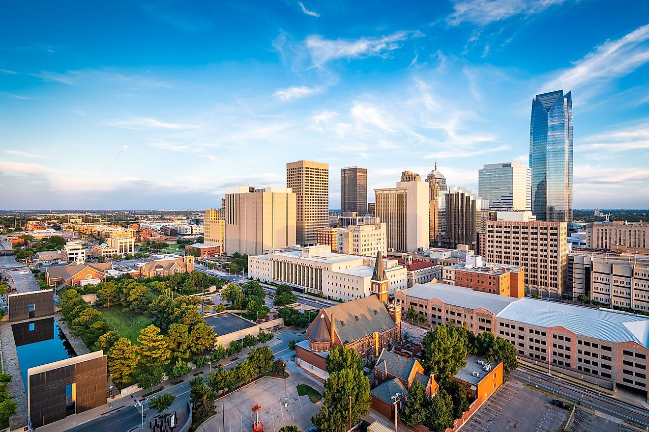 Oklahoma City, Oklahoma, downtown skyline in the afternoon. 