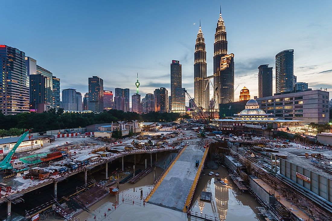The construction site of the Four Seasons Place Kuala Lumpur. Editorial credit: Jasni / Shutterstock.com. 