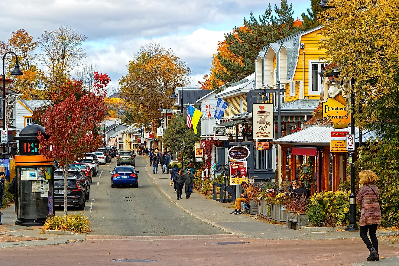 The beautiful downtown area of Baie Saint Paul, Quebec, Canada. Image credit: Pierre Jean Durieu / Shutterstock.com.