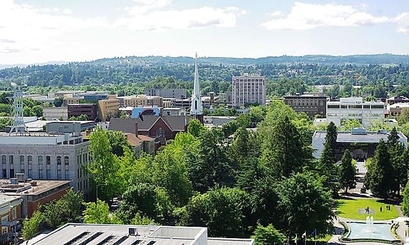 A view of downtown Salem, Oregon