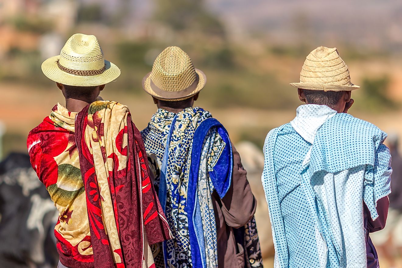 Malagasy men in their traditional attire. Image credit: Davide Gandolfi/Shutterstock.com