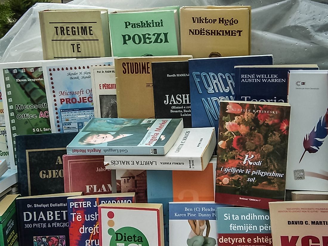 Books for sale in Kosovo. Editorial credit: smith371 / Shutterstock.com.