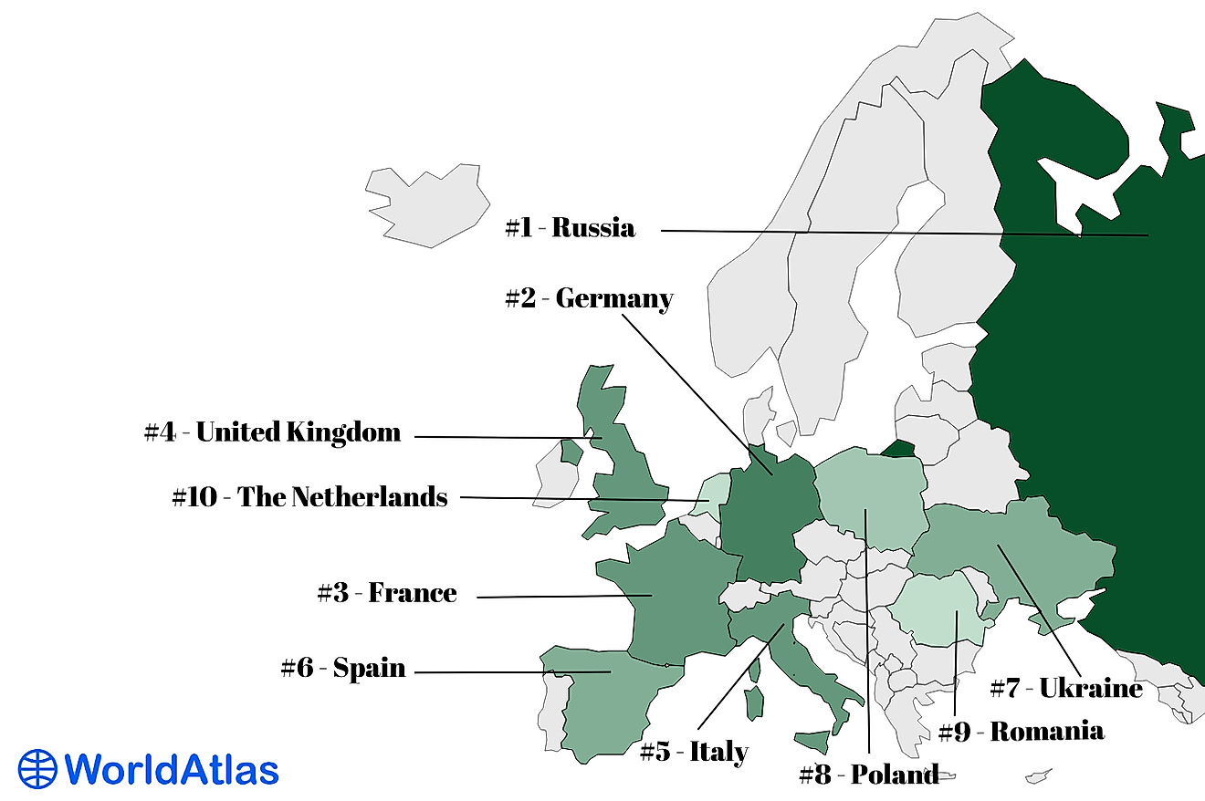 The 10 Most Populated Countries In Europe