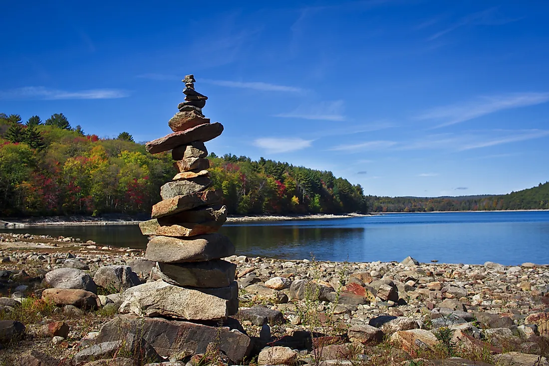 Quabbin Reservoir, the largest lake in Massachusetts. 