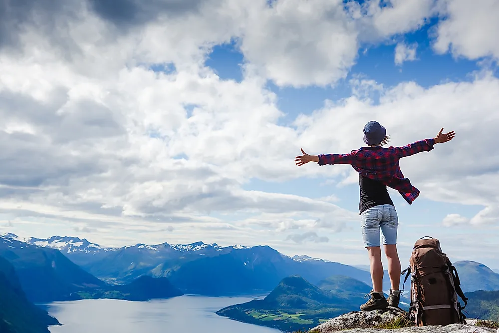 Many tourists visit Norway for the outdoor activities, including hiking. 