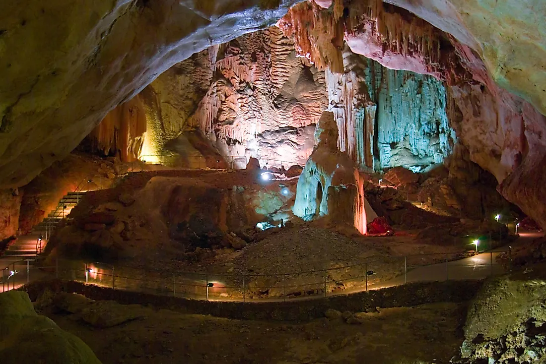 Marble cave in Crimea, Ukraine.