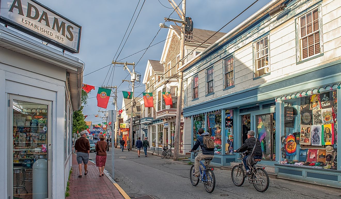 Commercial Street in Provincetown, Massachusetts. Editorial credit: Rolf_52 / Shutterstock.com. 