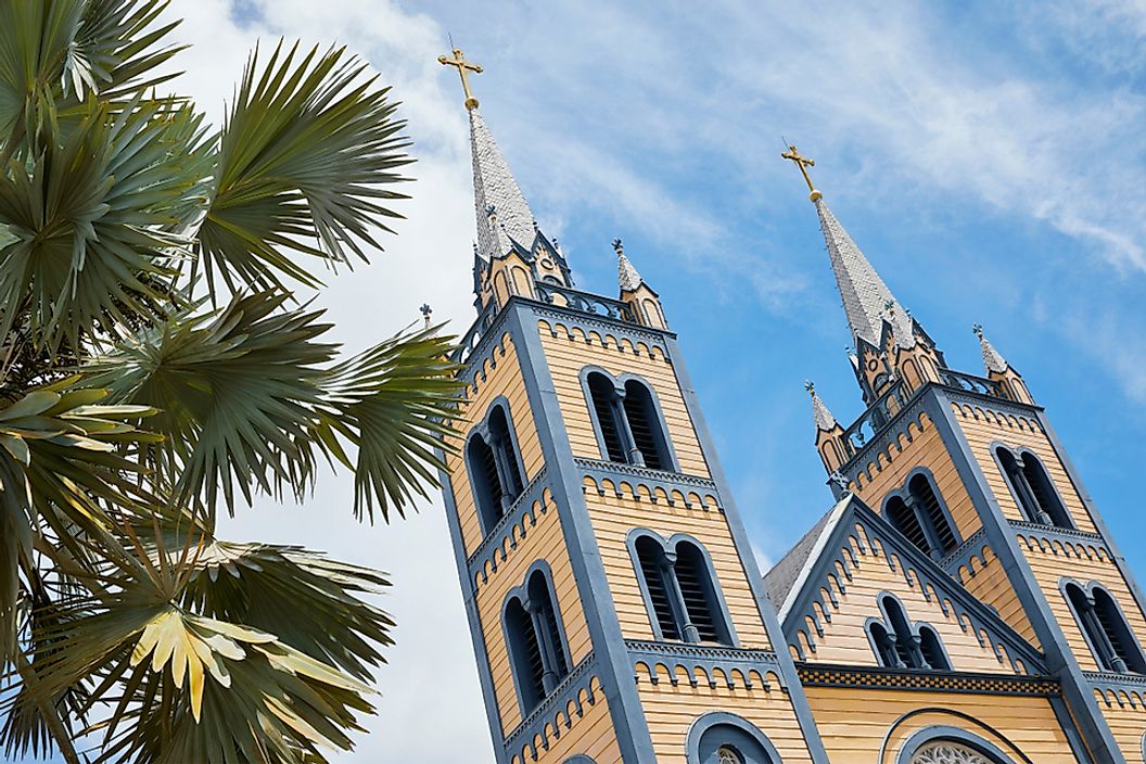 Saint Peter and Paul Cathedral in Paramaribo, Suriname.