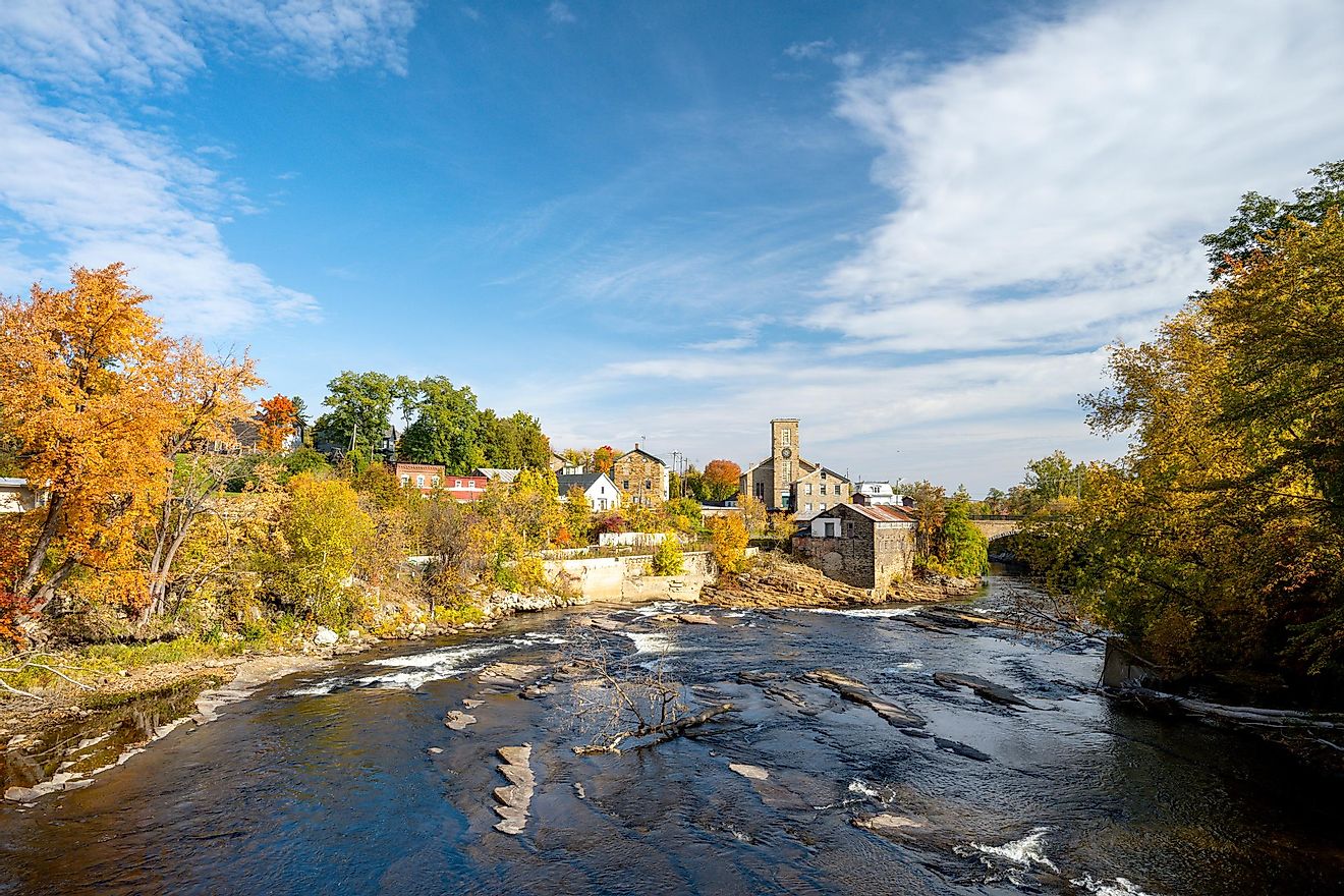 The Ausable River in Keeseville, New York.