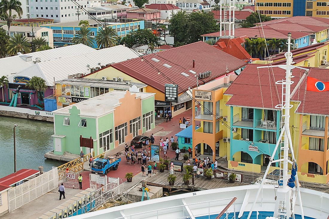 St. John's, the capital of Antigua and Barbuda. Editorial credit: Jan Schneckenhaus / Shutterstock.com. 