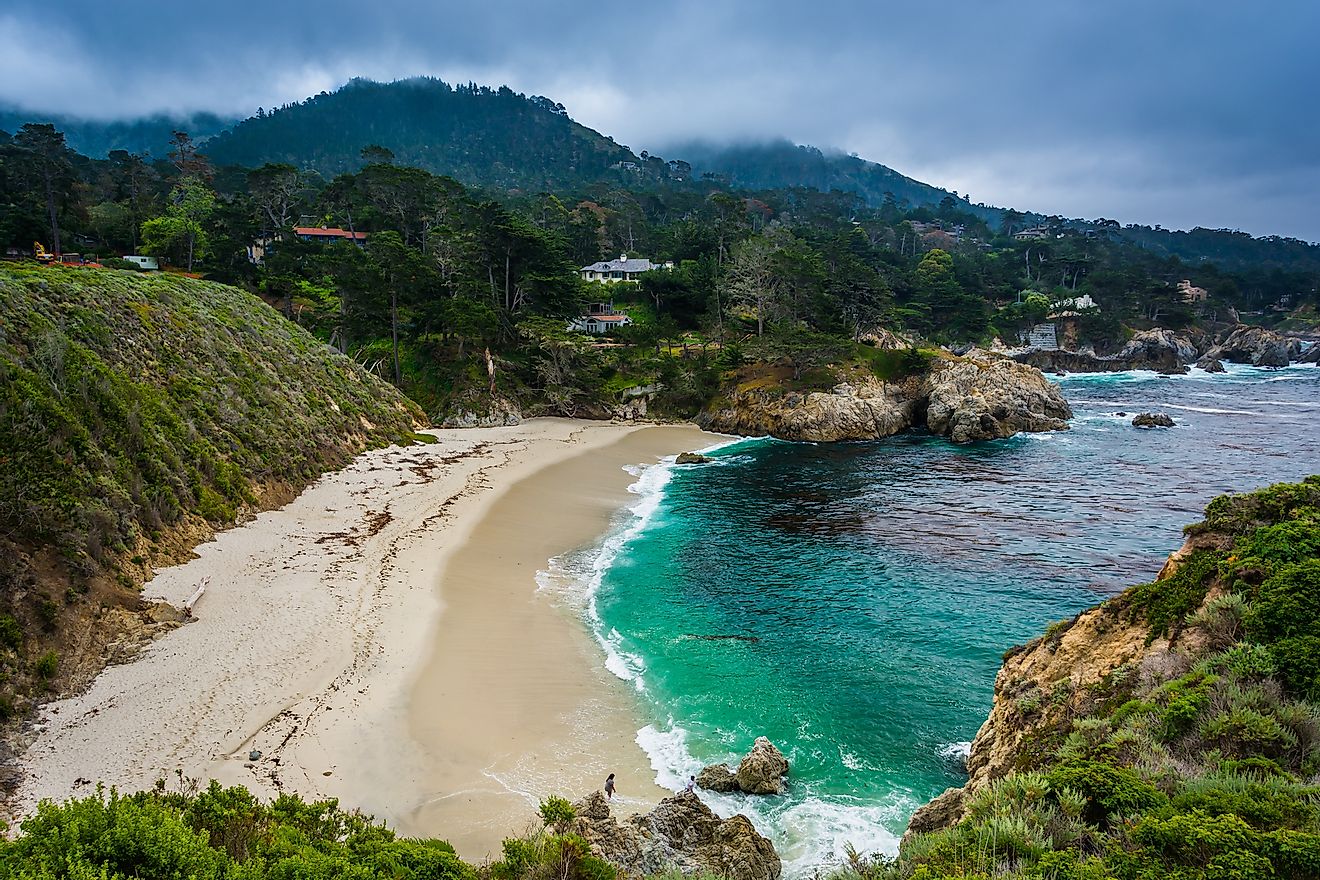 View of Gibson Beach, at Point Lobos State Natural Reserve, in Carmel, California.
