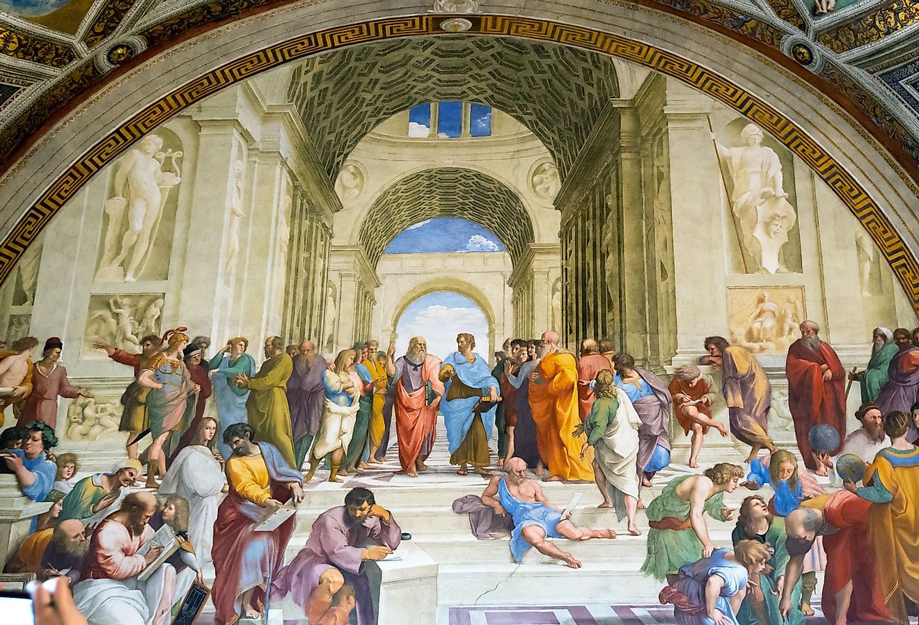 The school of Athens, where many philosophical concepts took shape.