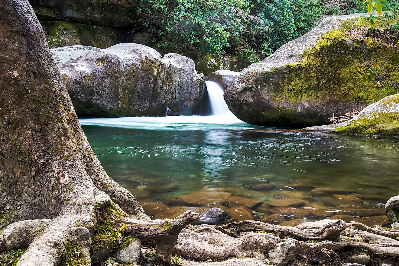 Midnight Hole waterfall in Cosby, Tennessee