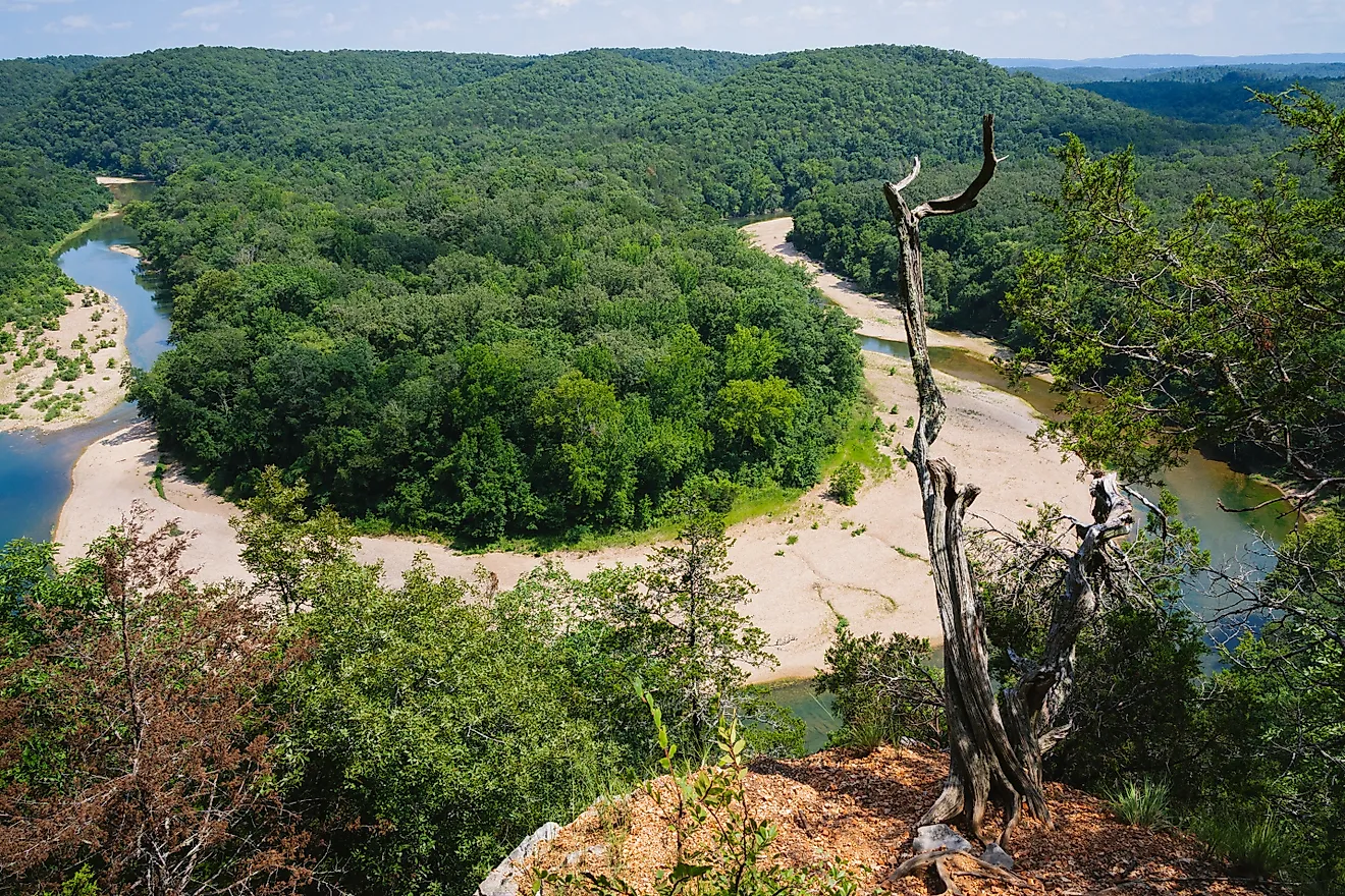 A lookout over the Ozark Mountains in Arkansas. Credit: Logan Bush/ Shutterstock.com