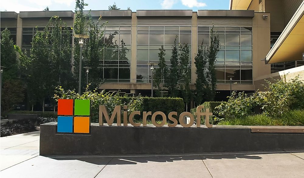 Microsoft headquarters in Redmond, Washington. Editorial credit: crbellette / Shutterstock.com