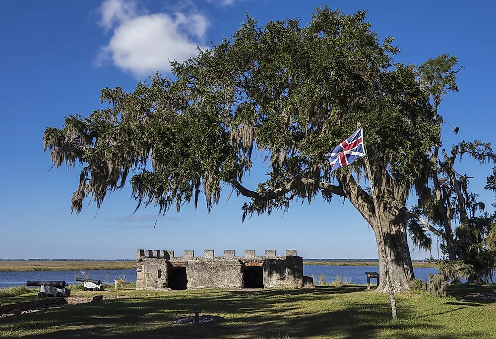 Fort Frederica was designated a National Monument in 1936.  Editorial credit: JSvideos / Shutterstock.com