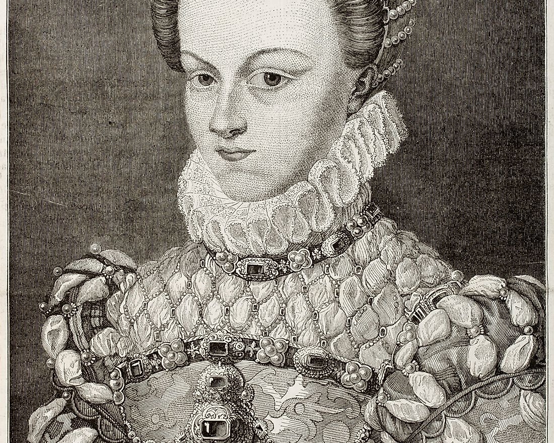 A portrait of Elisabeth of Austria, Queen of France.