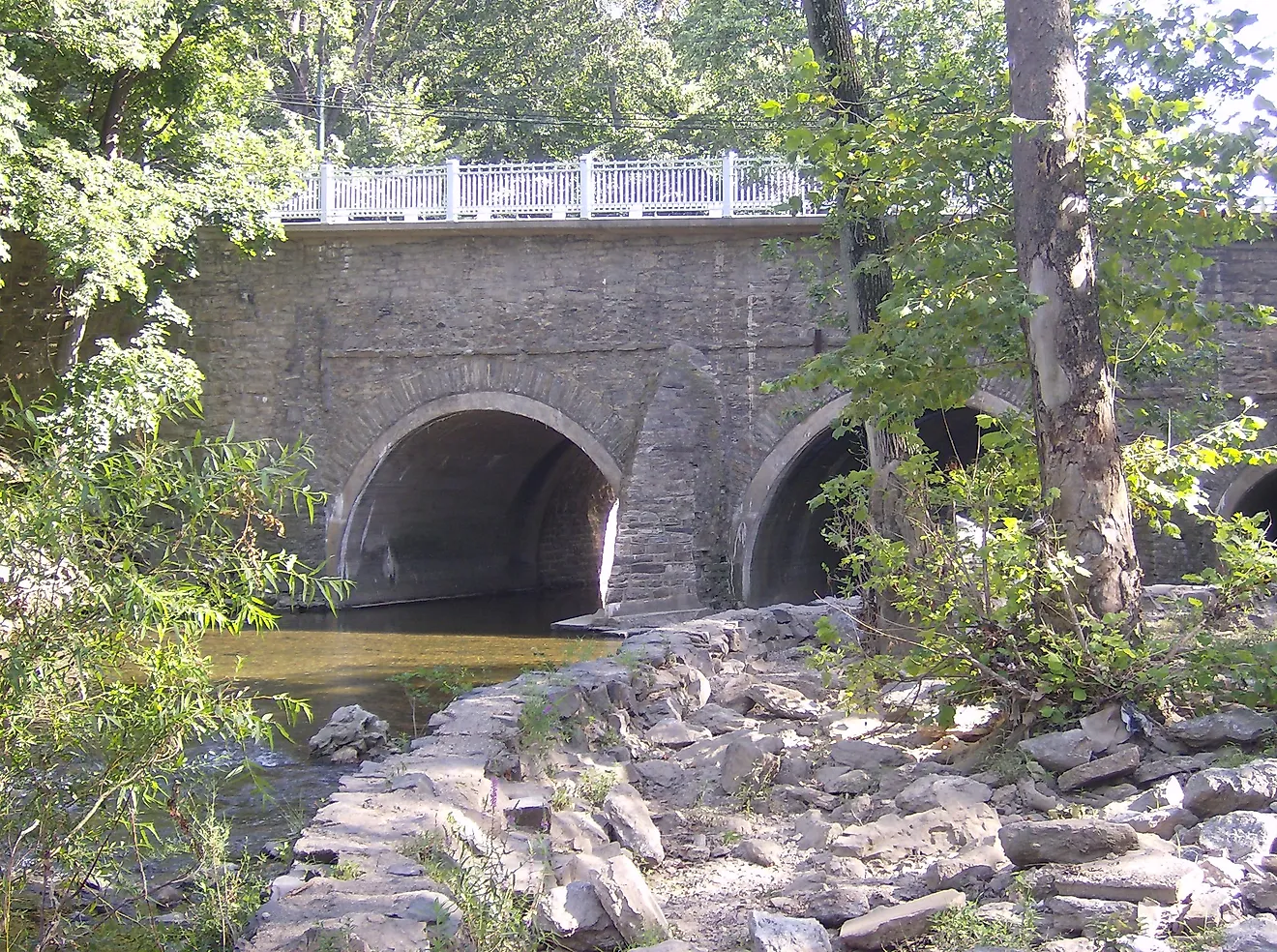 The Frankford Avenue Bridge in the Holmesburg section of northeast Philadelphia. Public Domain.
