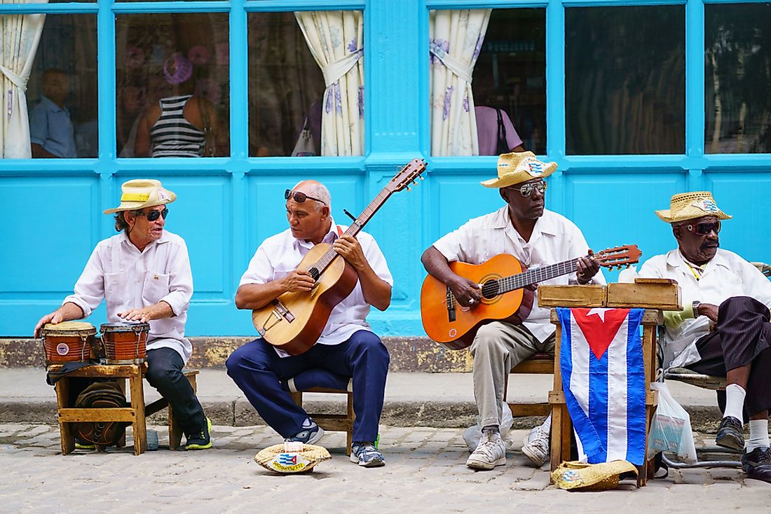 Street musicians play in Havana, Cuba. Editorial credit: Gil.K / Shutterstock.com.