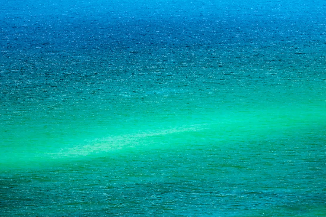 Ocean waves can create shoals of sand known as sandbars. 