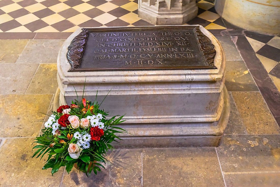 Flowers are often placed on the grave of Martin Luther in Germany during Totensonntag.Editorial credit: Bill Perry / Shutterstock.com.