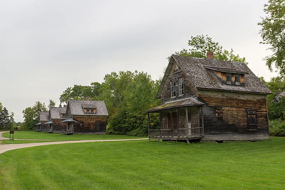 Abandoned houses in Val-Jalbert, Quebec. 