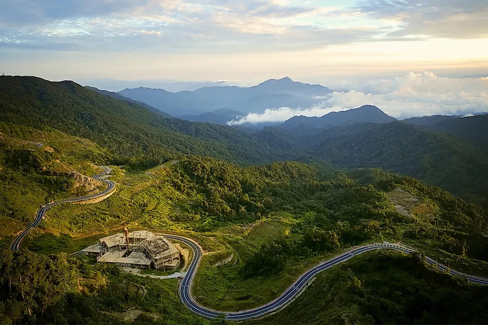 The Titiwangsa Mountains in Thailand.