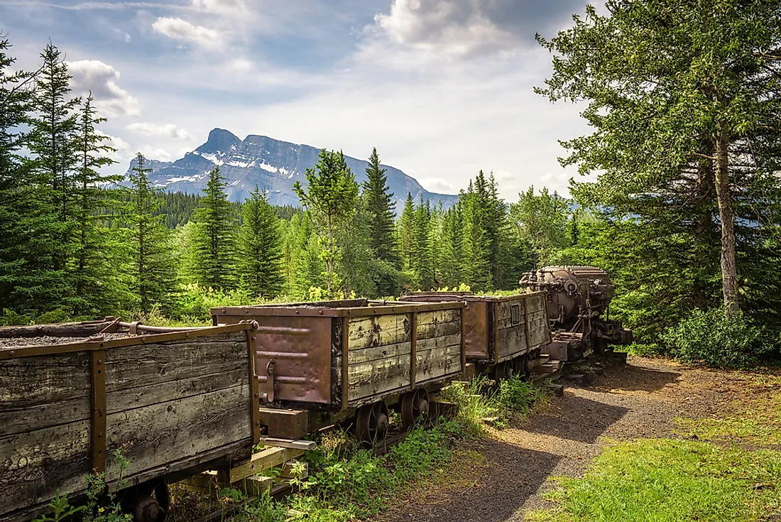 A historic coal mine in the ghost town of Bankhead, Alberta. 