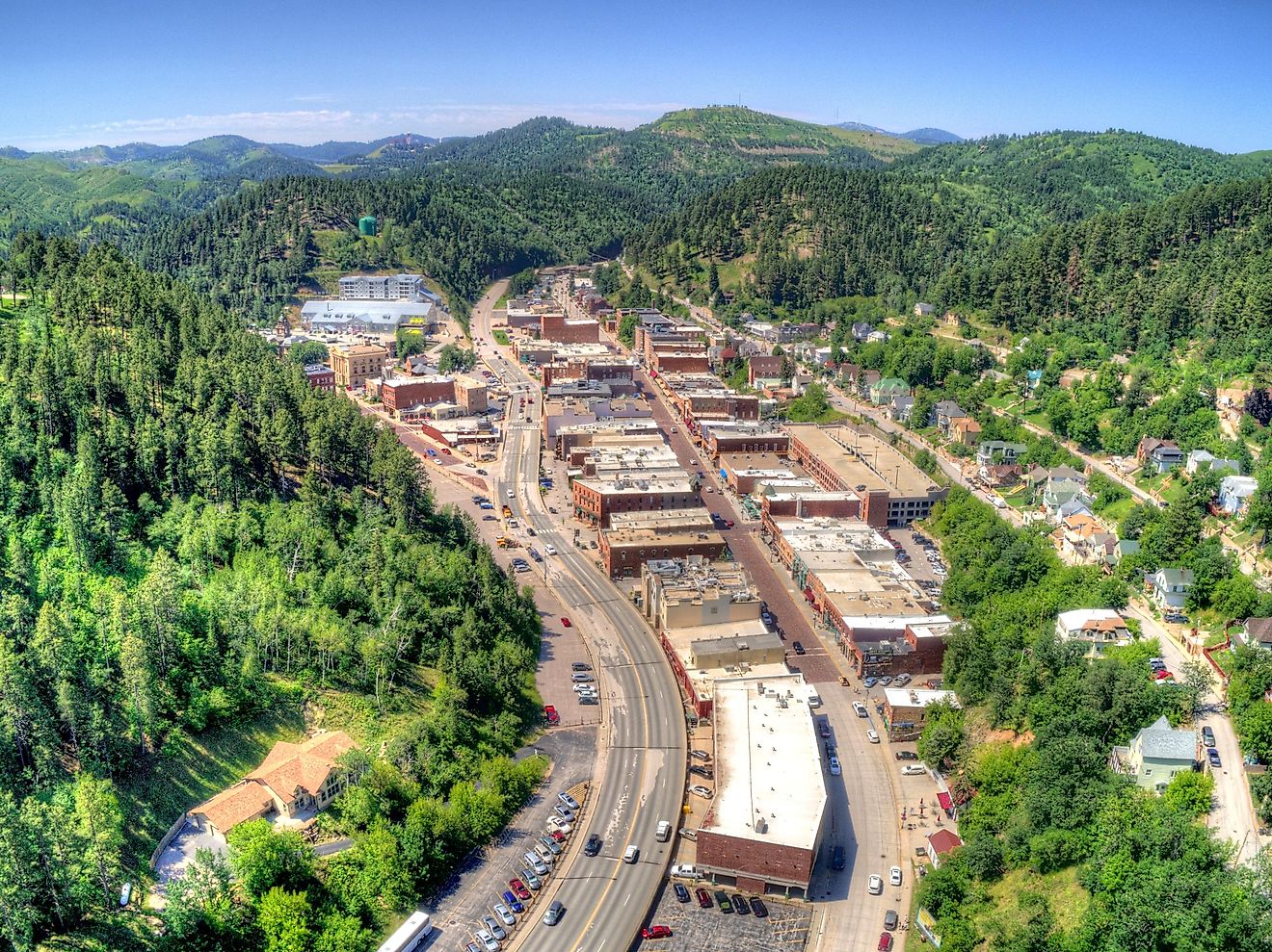 The beautiful mountain town of Deadwood, South Dakota.