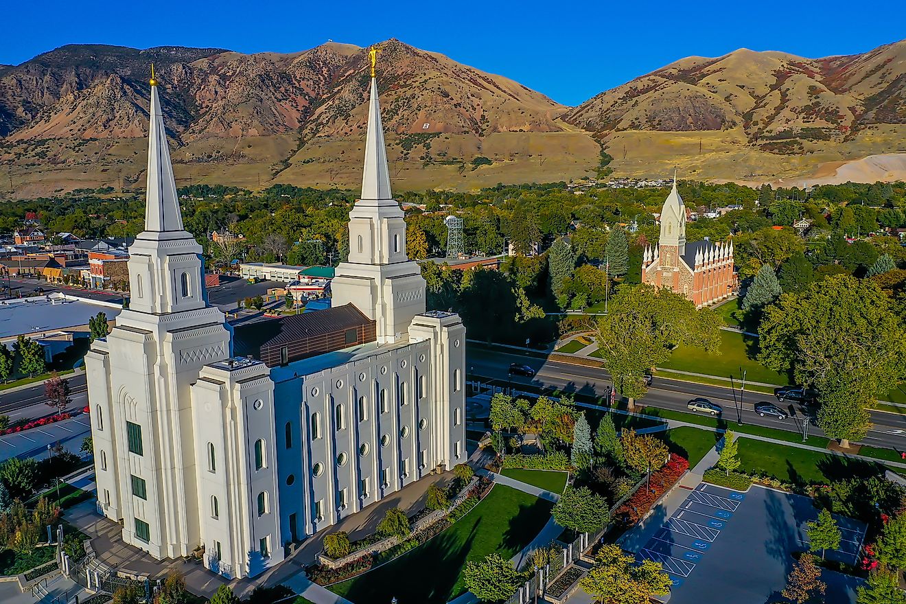 LDS Temple in Brigham City, Utah.