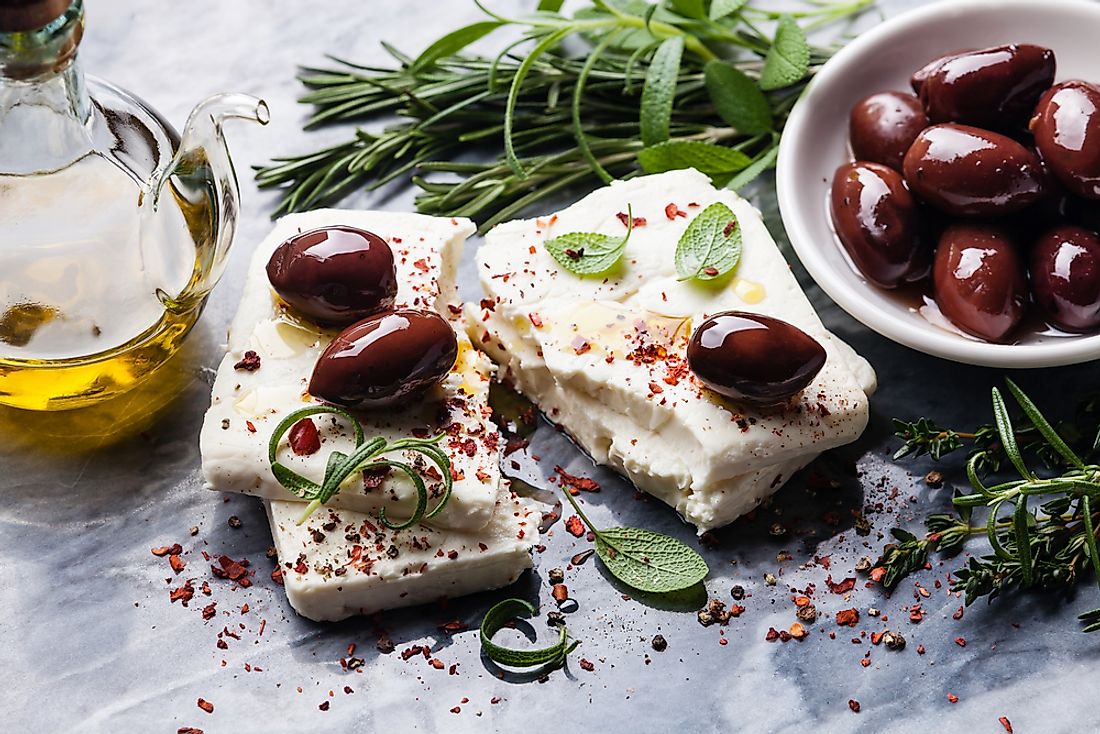 Feta cheese is a staple of Greek cuisine. 