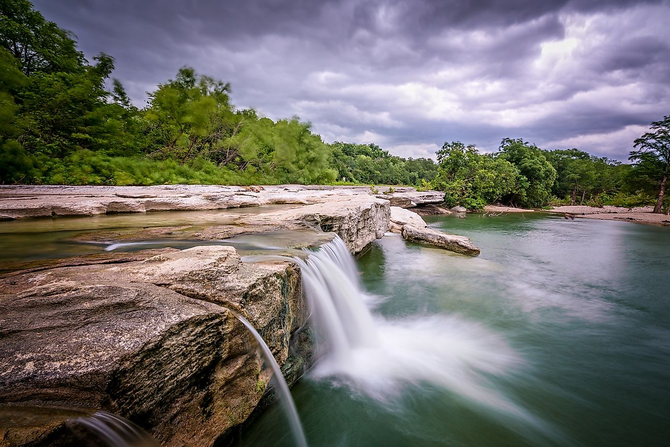 Waterfall at McKinney Falls State Park.