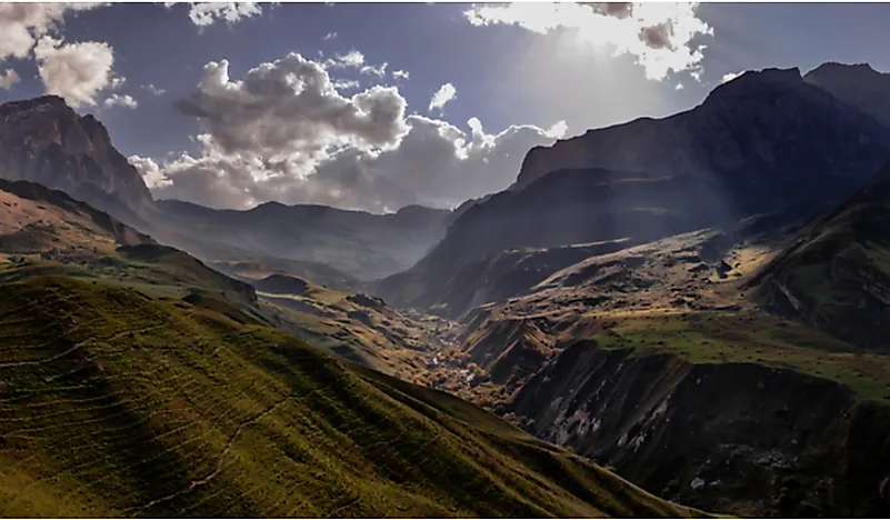 Shahdagh, the second-highest mountain in Azerbaijan. 