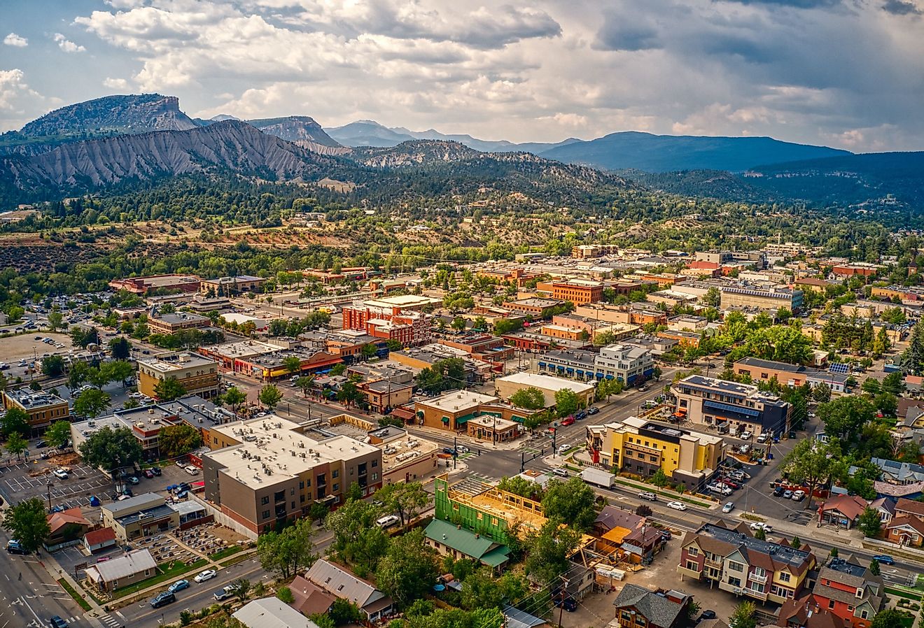 Aerial View of Durango, Colorado in summer. Image credit Jacob Boomsma via Shutterstock