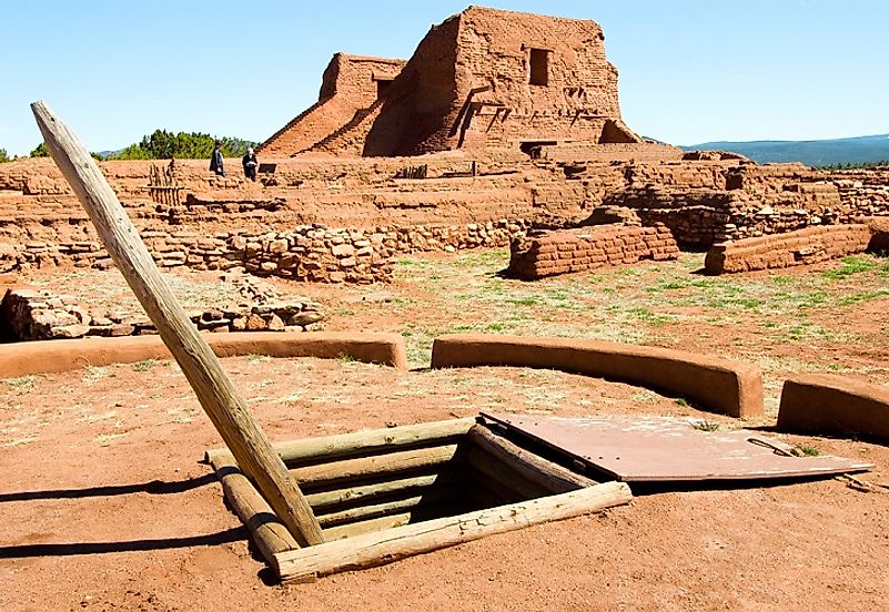Pecos Pueblo Mission lies beside the Glorieta Pass Battlefield. The pass, along the Santa Fe Trail, was extremely important strategically in the Southwest Theater.