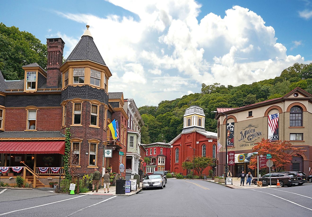 The Mauch Chunk Opera House in the historic downtown of Jim Thorpe , Pennsylvania. Image credit: Azimmytws / Shutterstock.com.