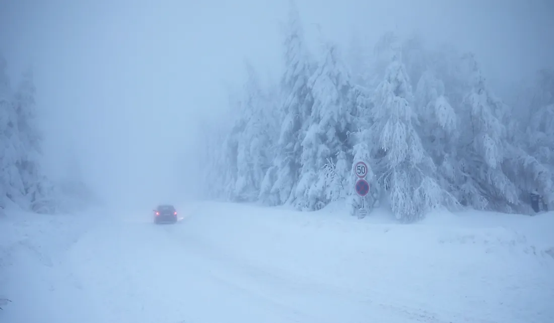 Eastern North America was hit with heavy snow during the storm.