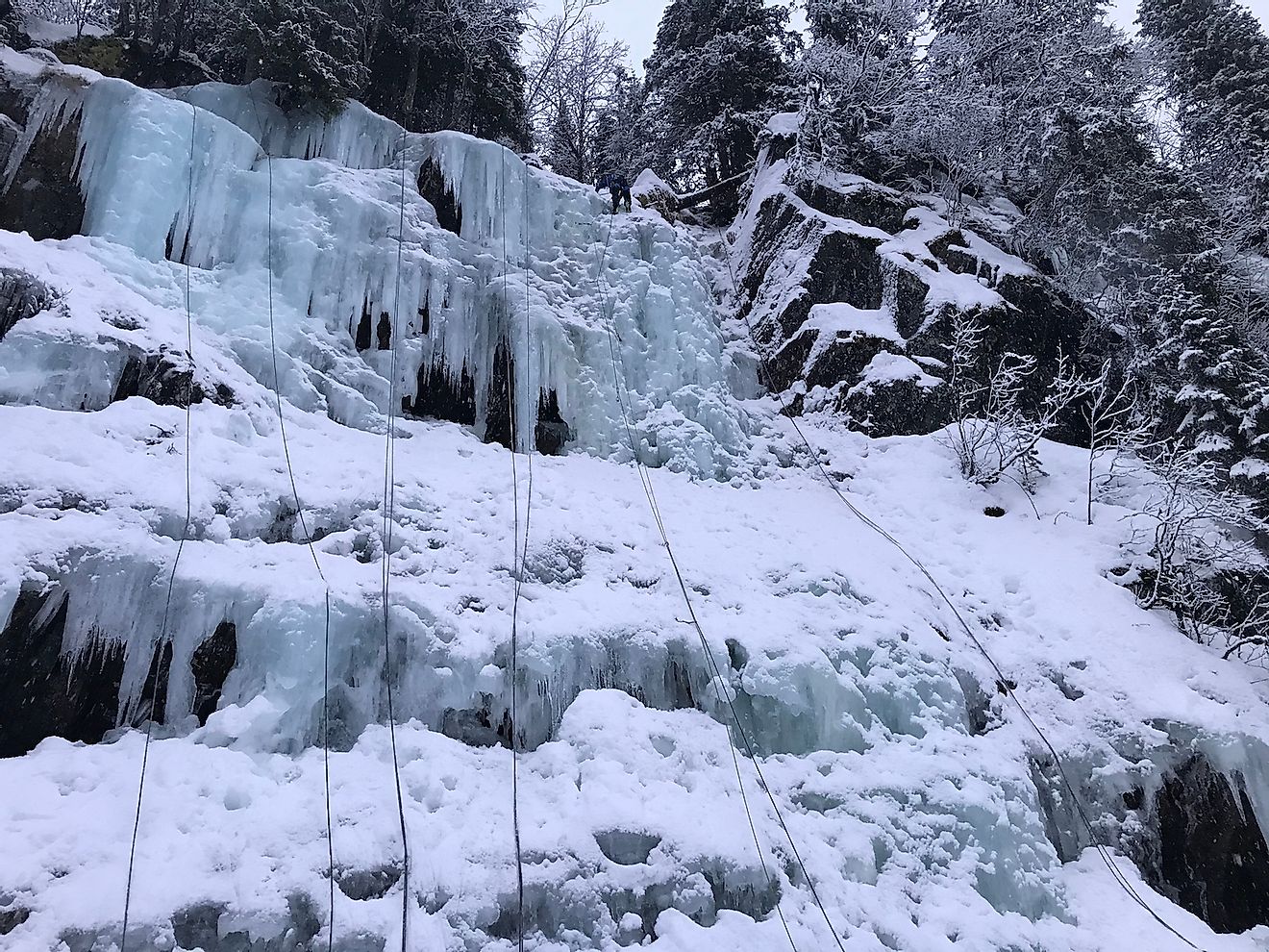 Ice climbng in Norway Rjukan. Image credit: Workerlv/Shutterstock.com