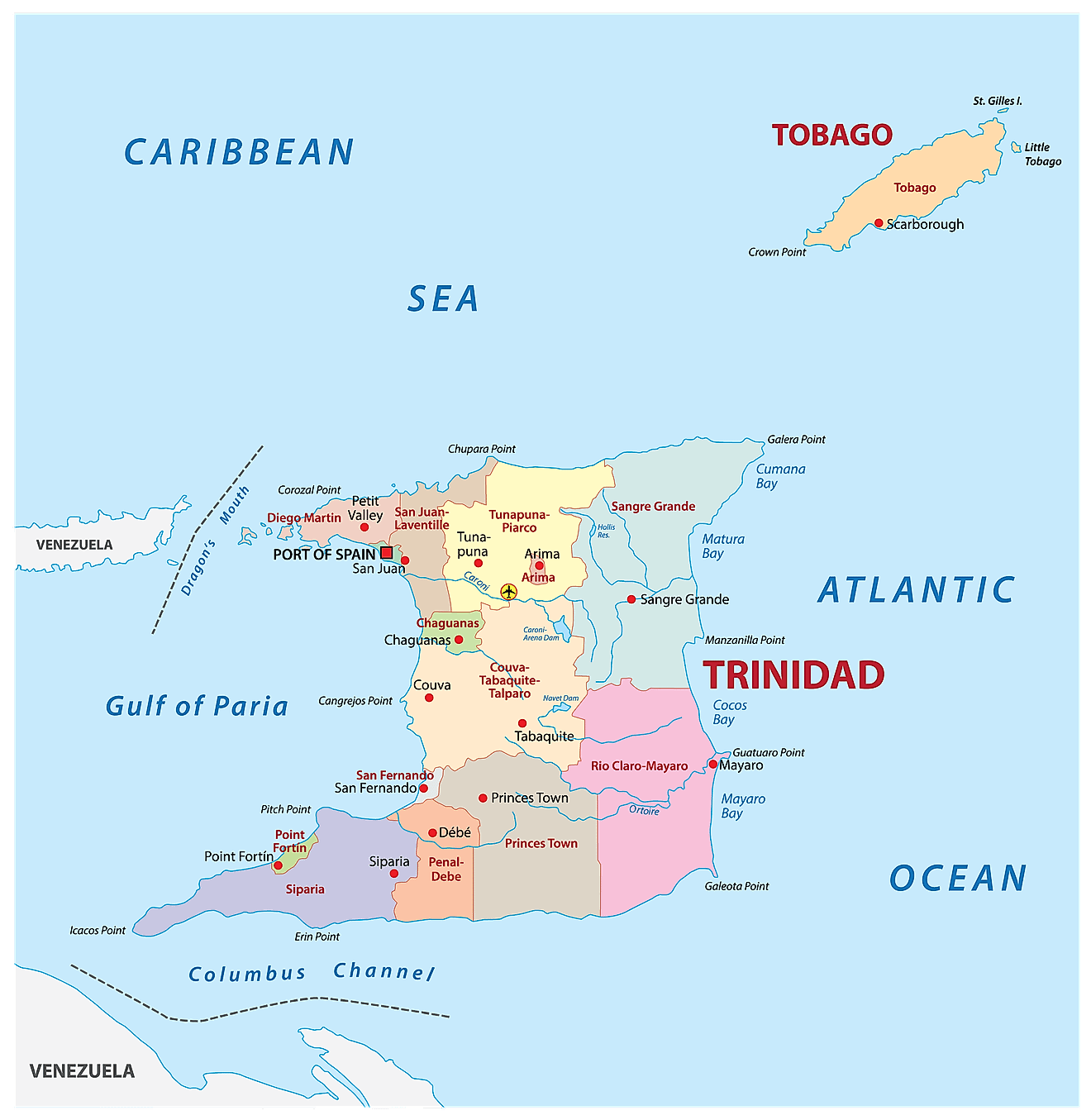 Mapas De Trinidad Y Tobago Atlas Del Mundo
