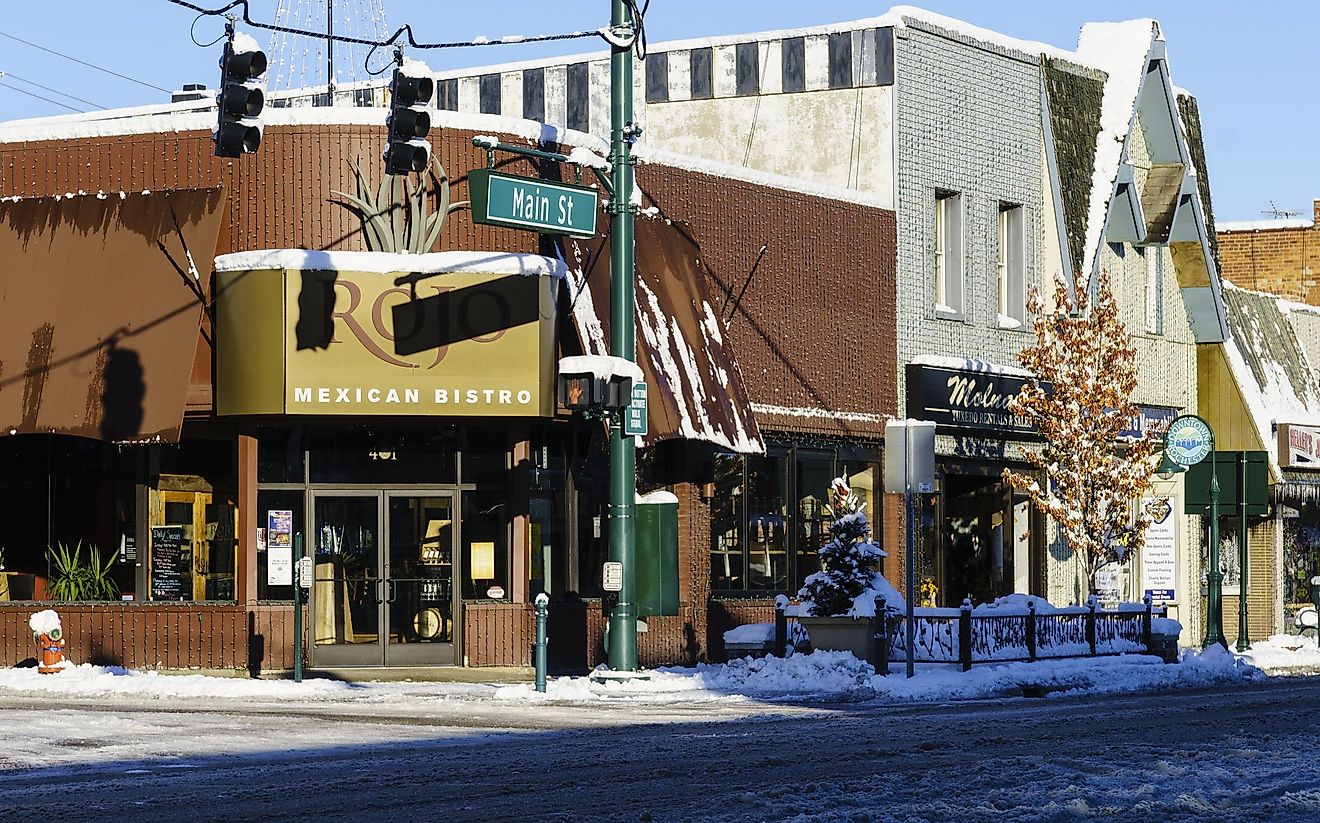 The quaint downtown area of Rochester, Michigan