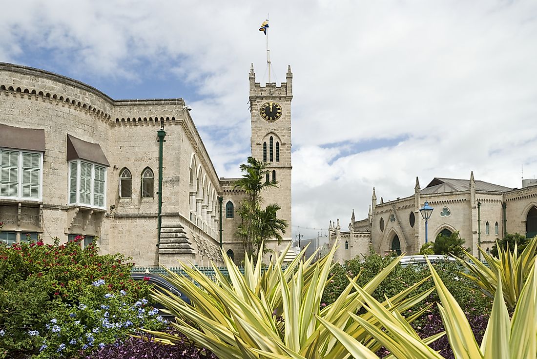 The Parliament Buildings in Bridgetown, Barbados.